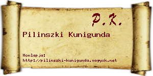 Pilinszki Kunigunda névjegykártya